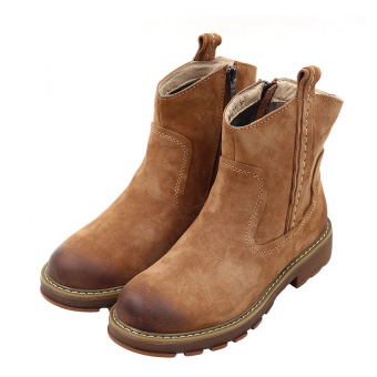 Полусапожки из натуральной кожи шов сбоку