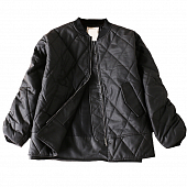 Картинка Бомбер стеганый прямой снизу эко-кожа от магазина LonnaMag