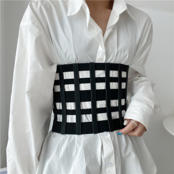 Пояс широкий решетчатое плетение сзади на молнии