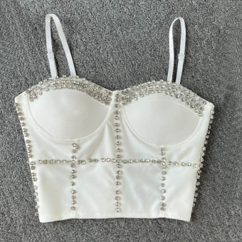 Топ корсет полосы из страз