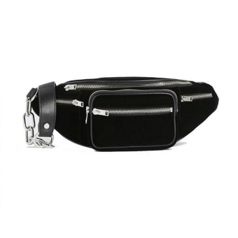 Сумка грубая барсетка кожзам на цепи