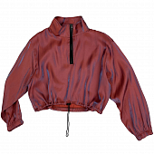 Картинка Анорак короткий синий перламтур черная молния от магазина LonnaMag