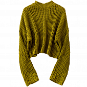 Картинка Свитер широкий распущены петли (оливковый) от магазина LonnaMag