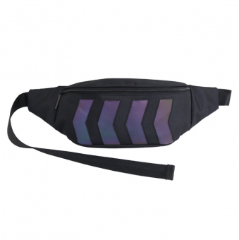 Сумка-банан через плечо со светоотражающими элементами