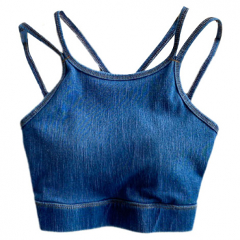 Топ под джинсу тонкие двойные лямки сзади перекрестие