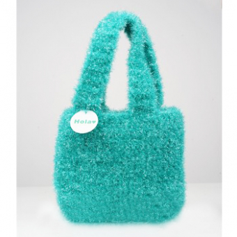 Сумка квадратная вязаная одна ручка яркие цвета