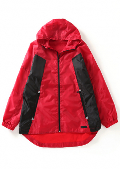 Ветровка длинная трапеция клеш черные бока