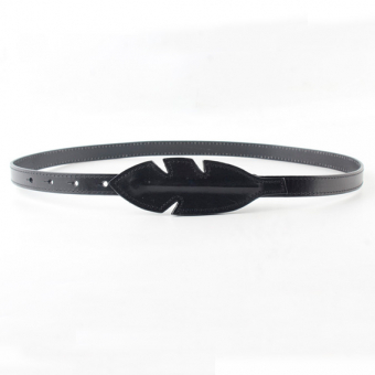 Ремень тонкий пряжка в форме листика