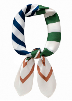 Платок шелковый полосы перпендикулярно