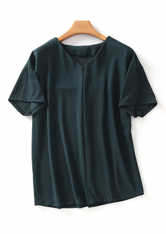 Футболка блуза рубчик по диагонали шов по середине