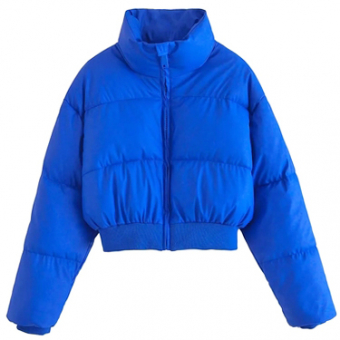 Куртка дутая короткая ворот стойка (розов/синий)