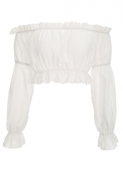 Топ укороченный шифон рукава-воланы