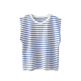 Футболка без рукавов полосатая тельняшка