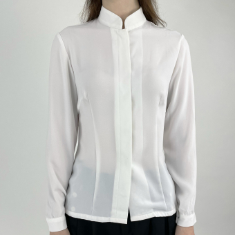 Рубашка сорочка приталенная ворот стойка вытачки