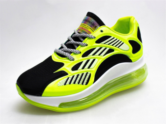 Кроссовки LANG QI салатовые неон вставки прозрачная подошва