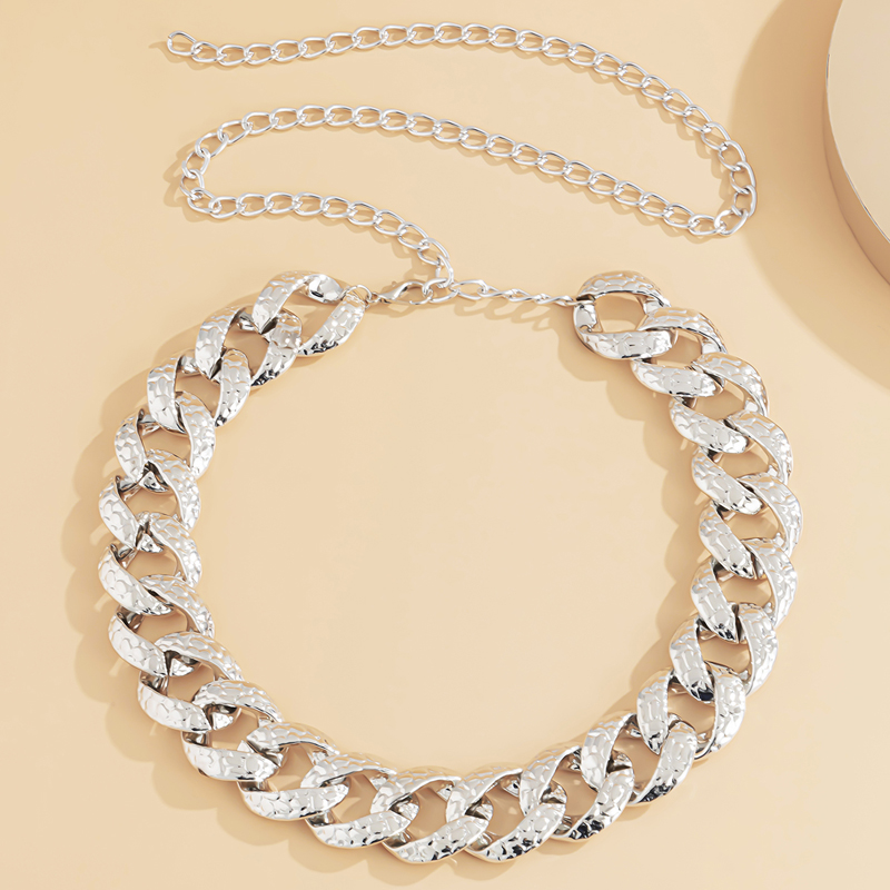 картинка Пояс металлический широкая рельефная цепь от магазина LonnaMag