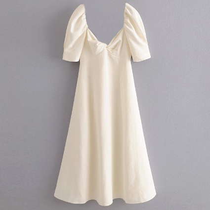 Картинка Платье трапеция макси рукава фонарики от магазина LonnaMag