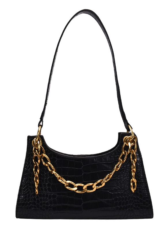 картинка Сумка под крокодила с крупной золотой цепью на ремне от магазина LonnaMag