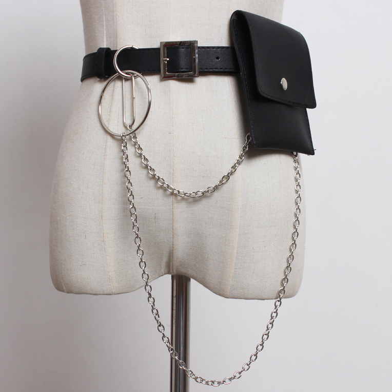 картинка Ремень + квадратный кошелек + цепочка 2 кольца овал от магазина LonnaMag