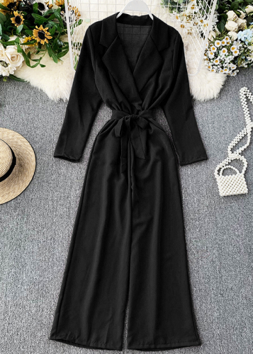 Картинка Комбинезон широкие брюки длинный рукав + пояс от магазина LonnaMag