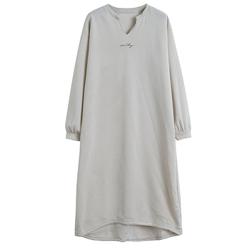 Картинка Платье свитшот на флисе длинное V вырез на спине принт контур цветы от магазина LonnaMag