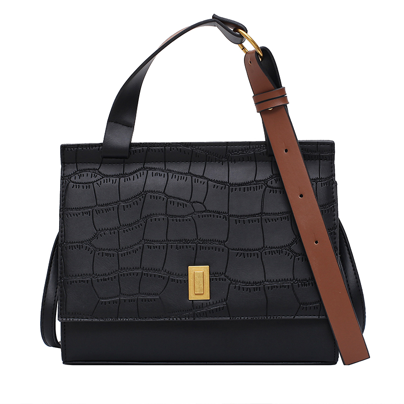 картинка Сумка крупная тоут ремень-ручка с кольцом - крокодил от магазина LonnaMag