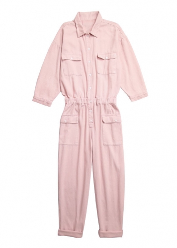 Картинка Комбинезон джинсовый талия на резинке от магазина LonnaMag