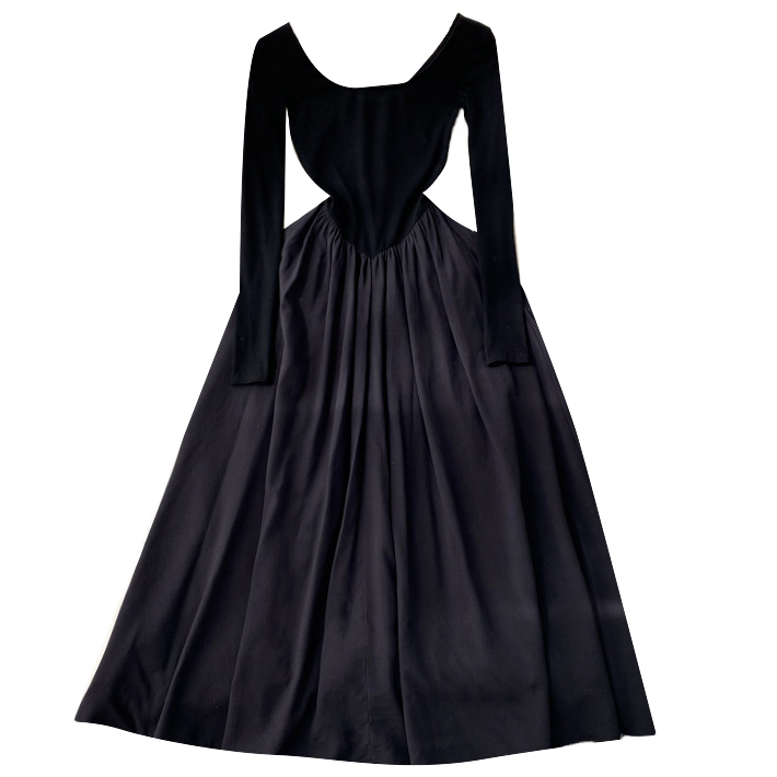 Картинка Платье черное макси пышная юбка + топ в рубчик от магазина LonnaMag