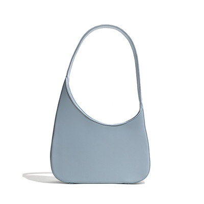 картинка Сумка гладкая асимметрия фигура загнута к ручке — квадрат от магазина LonnaMag