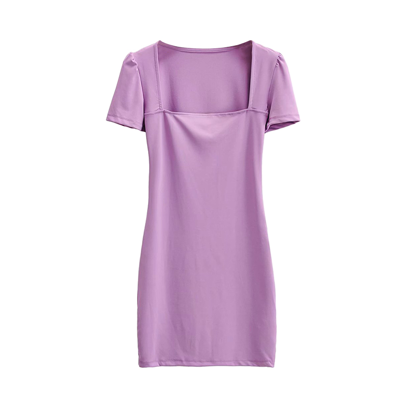 Картинка Платье облегающее квадратный вырез на горловине короткий рукав от магазина LonnaMag