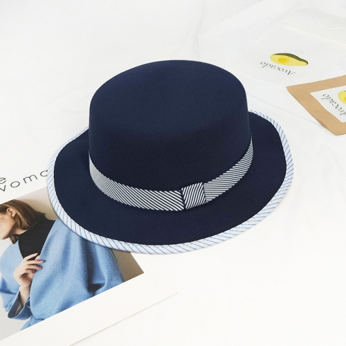 картинка Шляпа канотье лента и кант на полях диагональные полосы от магазина LonnaMag