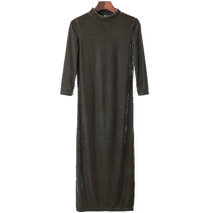 Картинка Платье водолазка бархат миди перелив от магазина LonnaMag