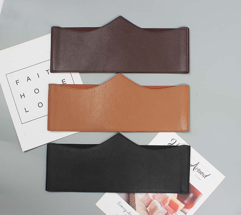 картинка Широкий пояс корсет гладкий эко кожа сзади резинка 4 кнопки от магазина LonnaMag