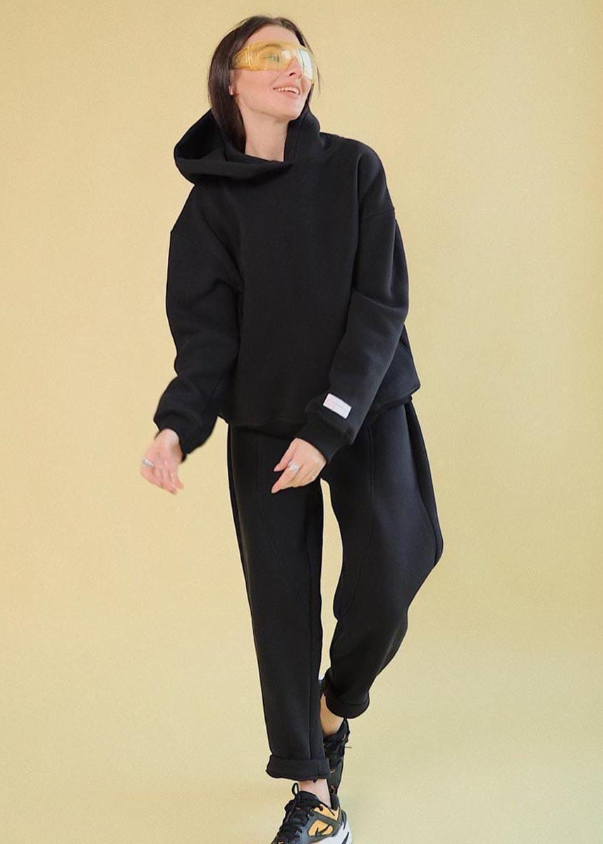 Картинка Костюм спортивный базовый худи с нашивкой + штаны шов от магазина LonnaMag