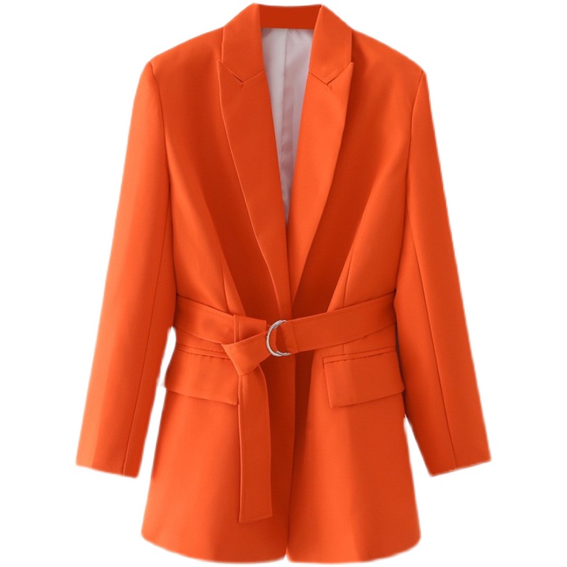 Картинка Пиджак ярко-оранжевый + пояс от магазина LonnaMag