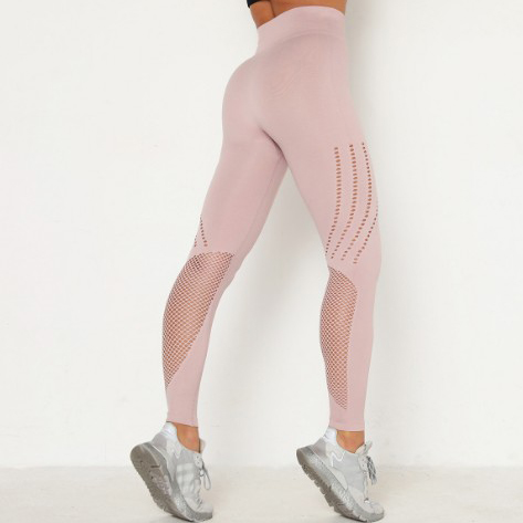 Картинка Леггинсы спорт сбоку 4 полосы сзади на икрах сетка  от магазина LonnaMag