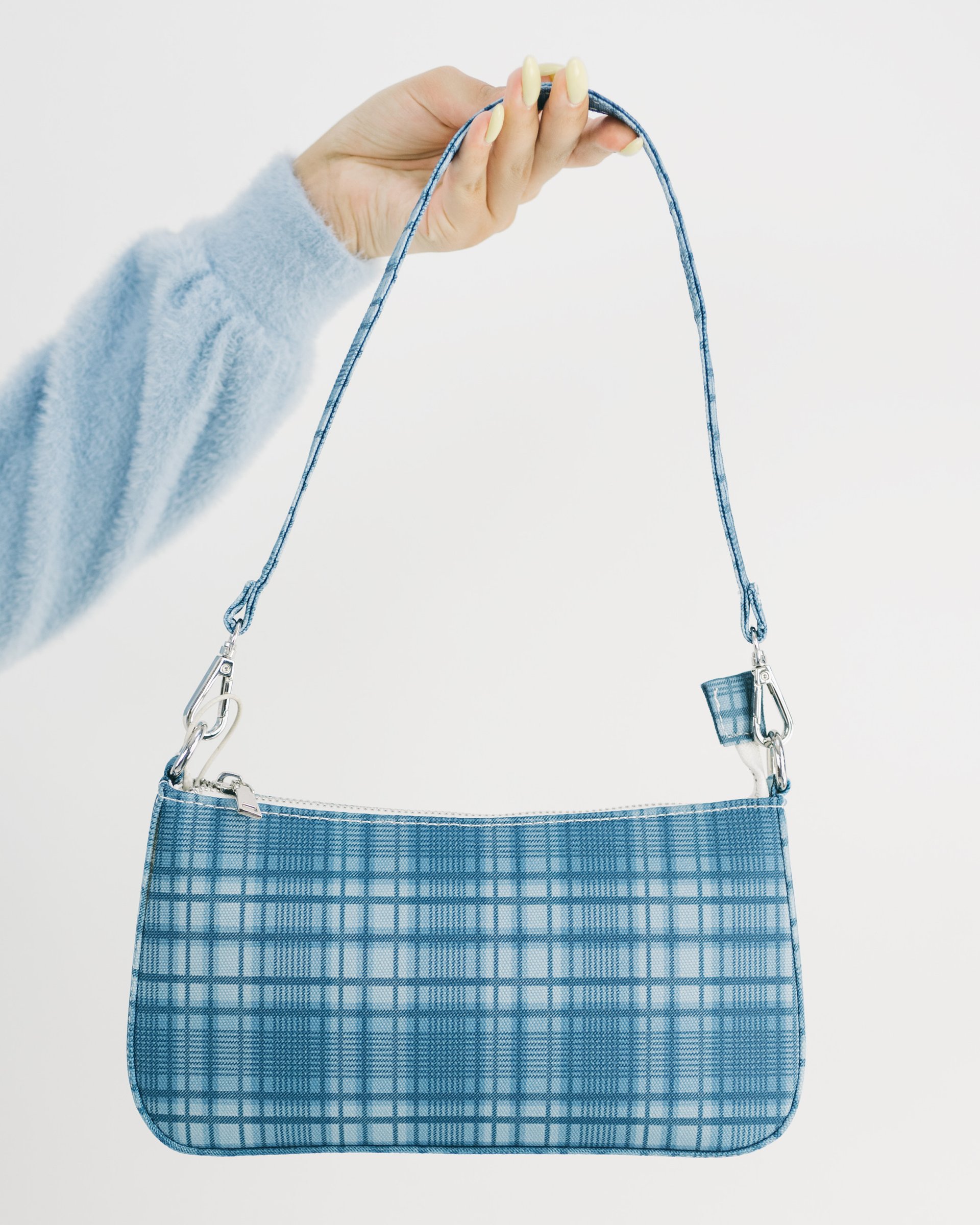 картинка Сумка мини в клетку с коротким ремнем от магазина LonnaMag