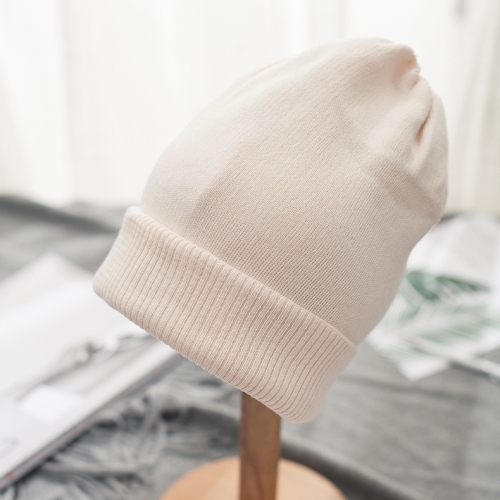 картинка Длинная шапка бини ровный трикотаж узкий рубчик на подвороте от магазина LonnaMag