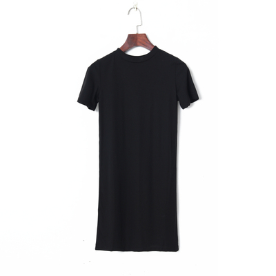 Картинка Платье футболка стрейч мини по фигуре шов по спине от магазина LonnaMag