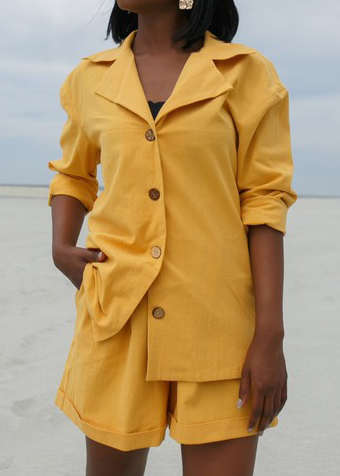 Картинка Жакет MINAKU:Safari цвет горчичный от магазина LonnaMag