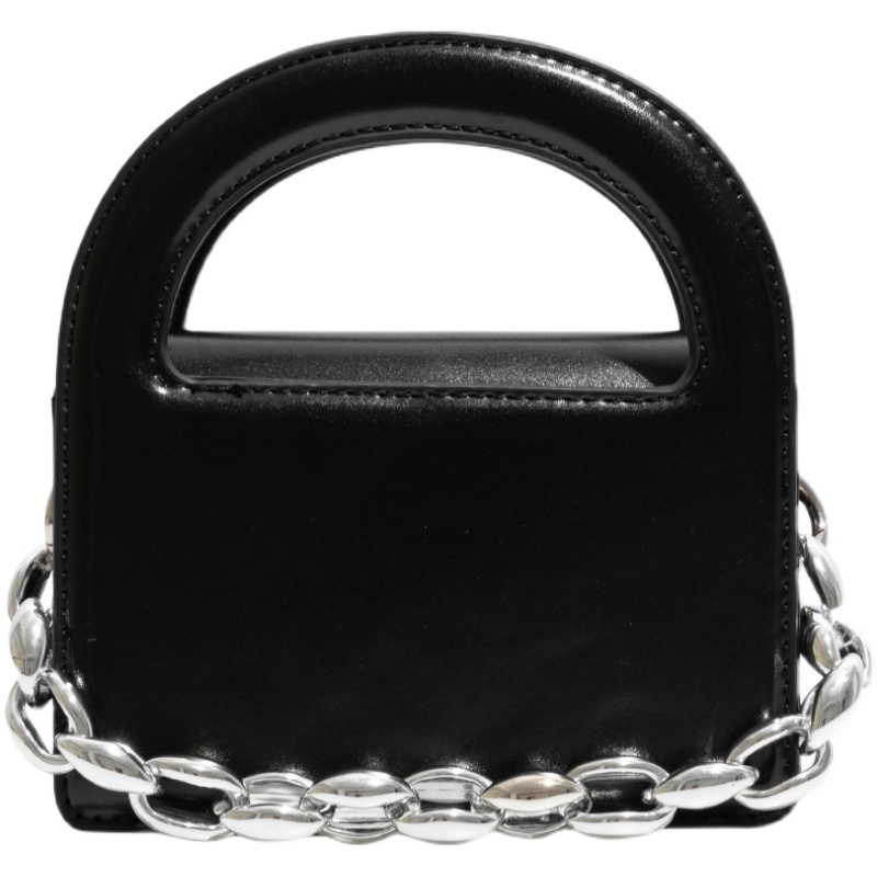 картинка Сумка мини цельная ручка вырез полукруг + цепь + ремень от магазина LonnaMag