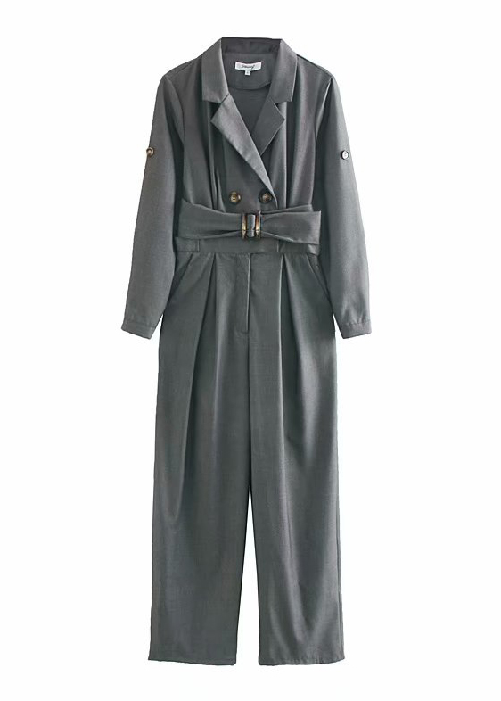 Картинка Комбинезон с поясом и черепашьими пуговицами от магазина LonnaMag