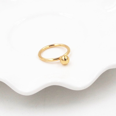 картинка Кольцо тонкое с маленьким шариком от магазина LonnaMag