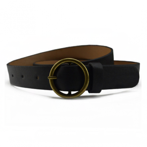 картинка Ремень кожзам ширина 2.5см бронзовая пряжка от магазина LonnaMag