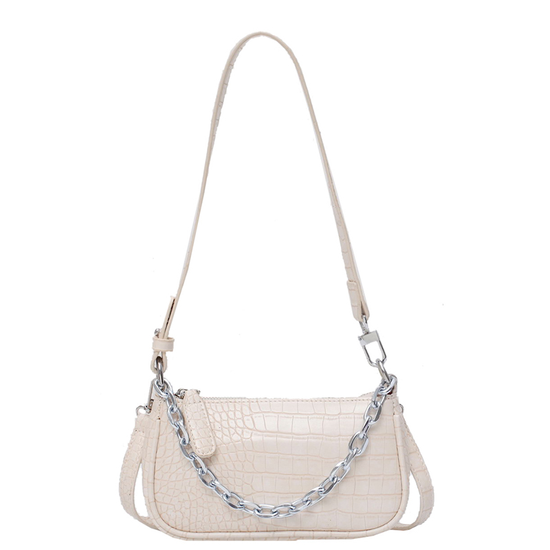 картинка Сумка багет крокодил крупная цепь от магазина LonnaMag