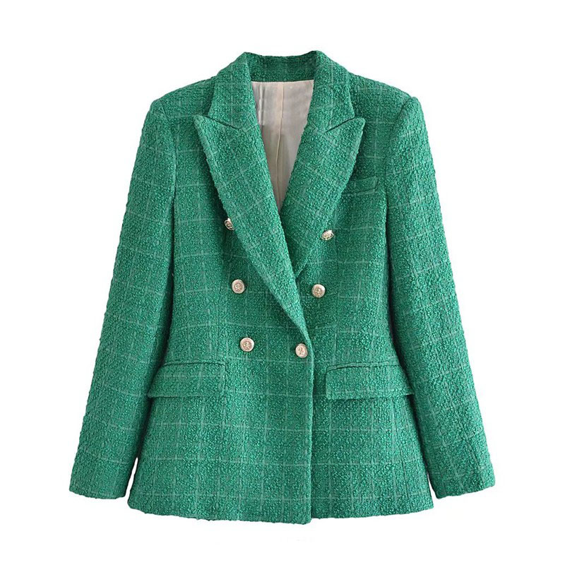 Картинка Пиджак твид приталенный золотые пуговицы 2 расцветки от магазина LonnaMag