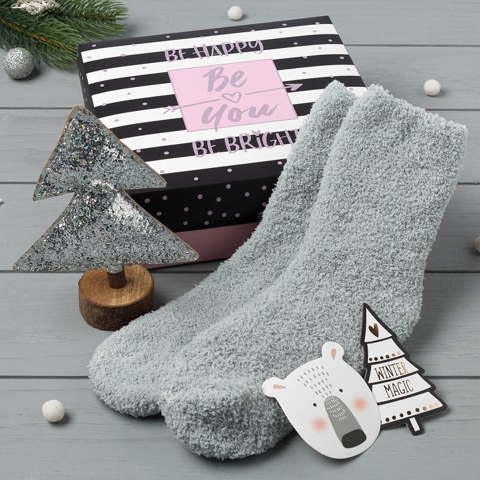 картинка Подарочный набор KAFTAN "Be Happy" носки р, 36-39 (23-25 см), декор от магазина LonnaMag