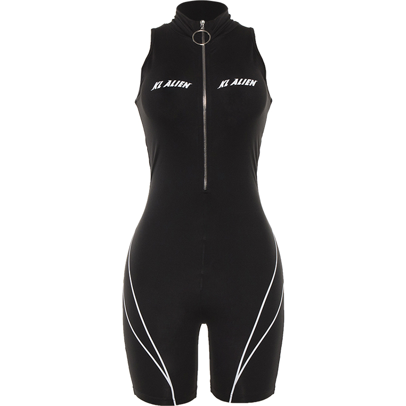 Картинка Комбинезон короткий молния от ворота до талии KL ALIEN от магазина LonnaMag