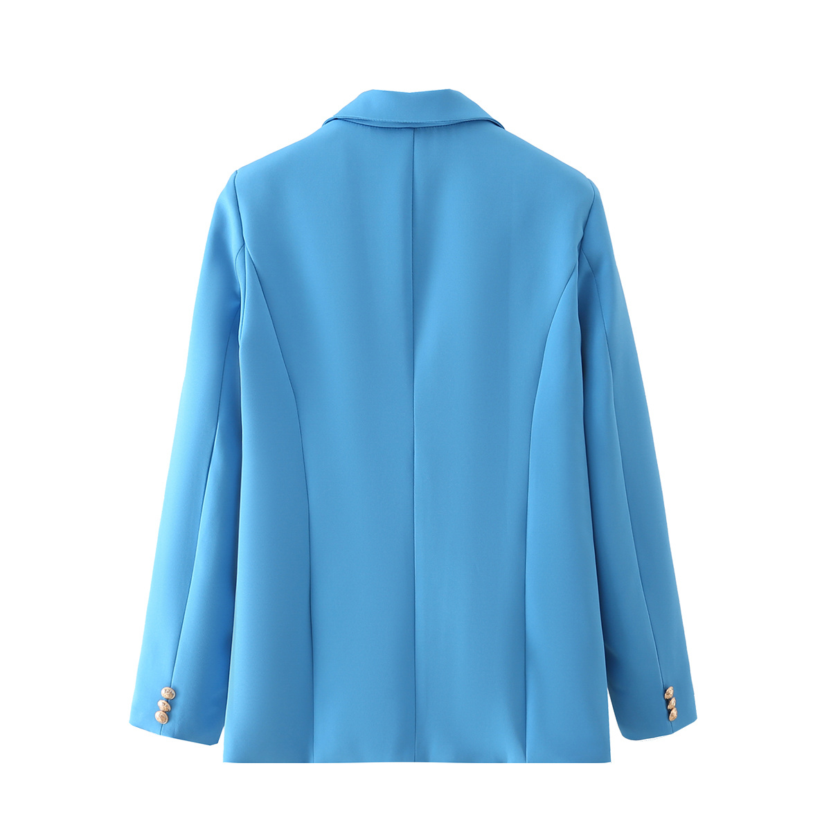 Картинка Пиджак двубортный приталенный синий серебряные пуговицы от магазина LonnaMag