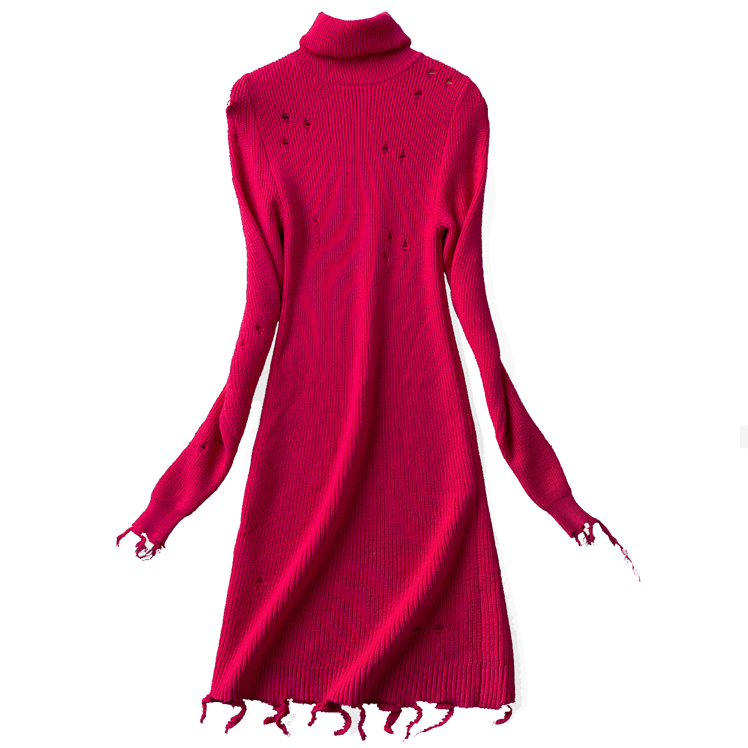 Картинка Платье трикотаж распущенные петли бахрома от магазина LonnaMag